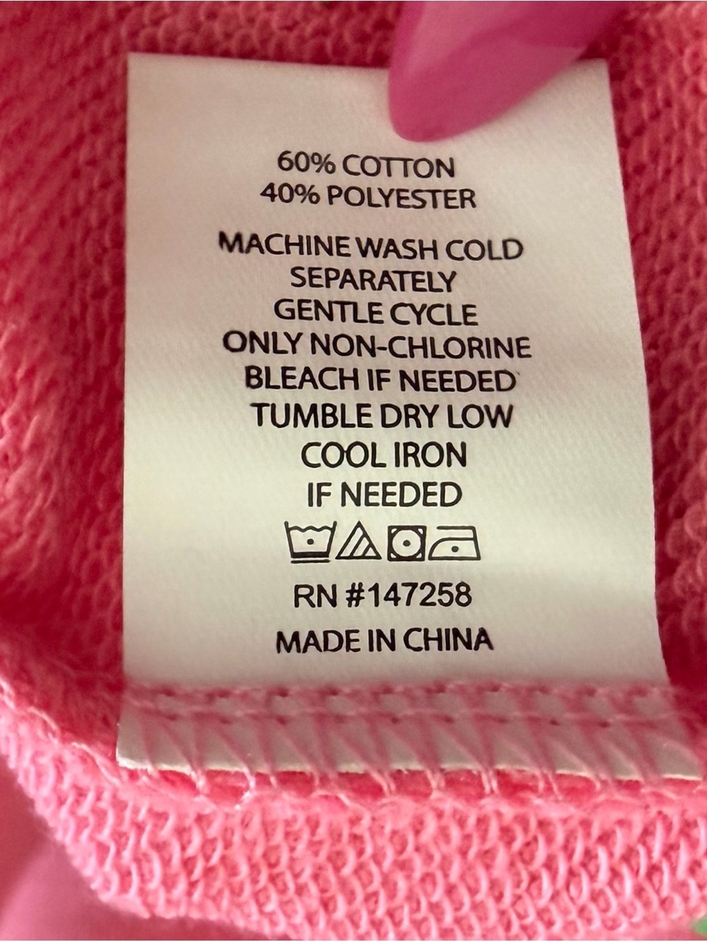 NWT Simply Southern Pink Sweatshirt with Green Trim and USA Patch - Picture 5 of 5